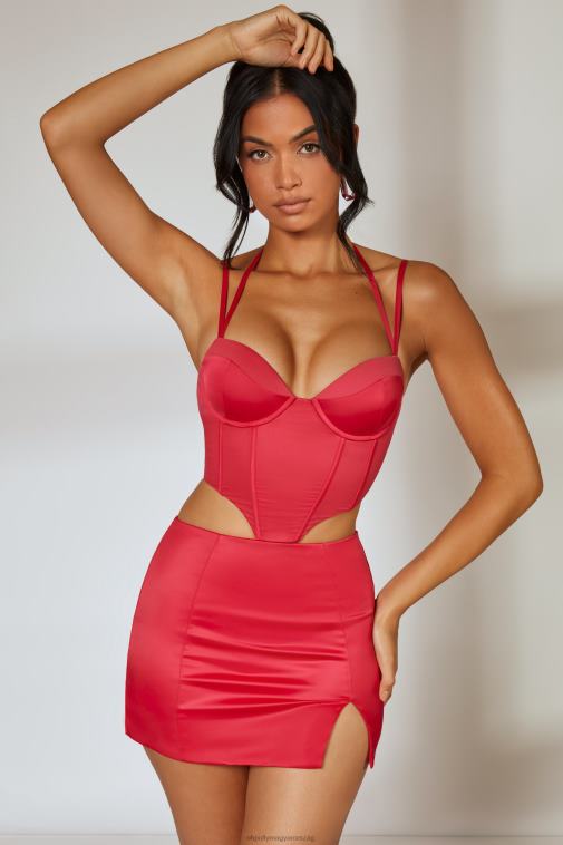 nők Oh Polly dögös rózsaszín hírhedt alacsony emelkedésű hasított miniszoknya 6F8P8813